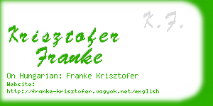 krisztofer franke business card